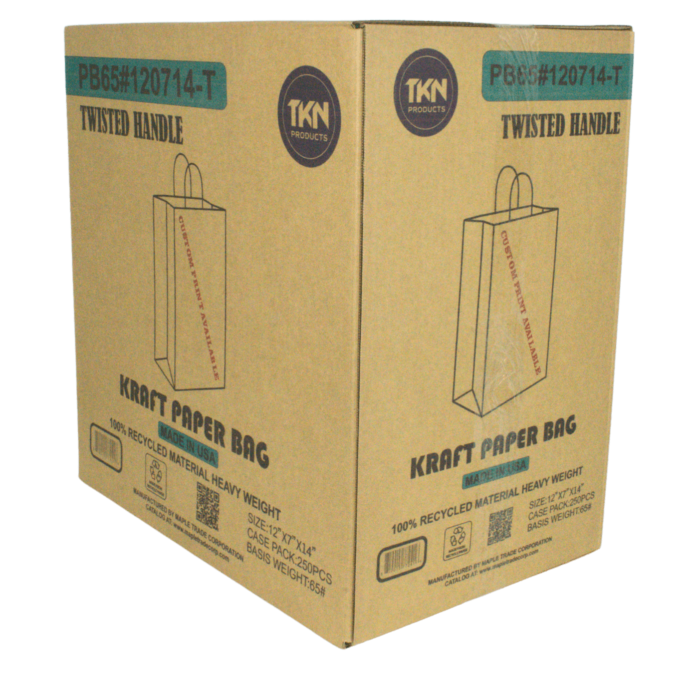 Twist bag box - side view